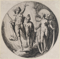 KG 02529
<br/>
De vierde dag: Schepping van dag en nacht (serie schepping)
<br/>
<em>Muller, Jan Harmensz. (1571-1628)</em>